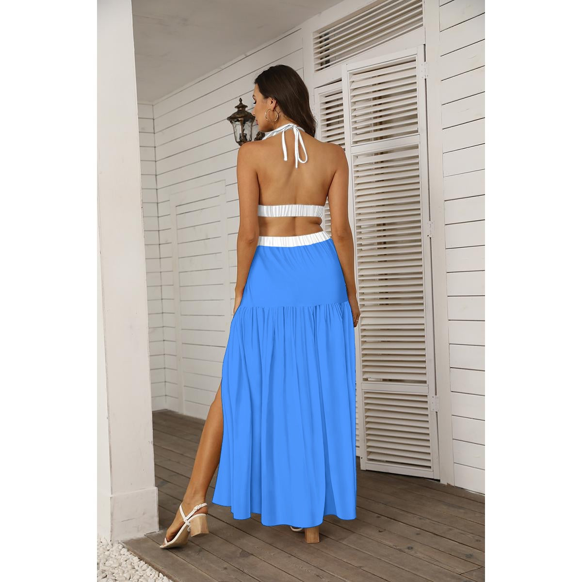 Blue Ocean Women's Tie Back Wrap Dress