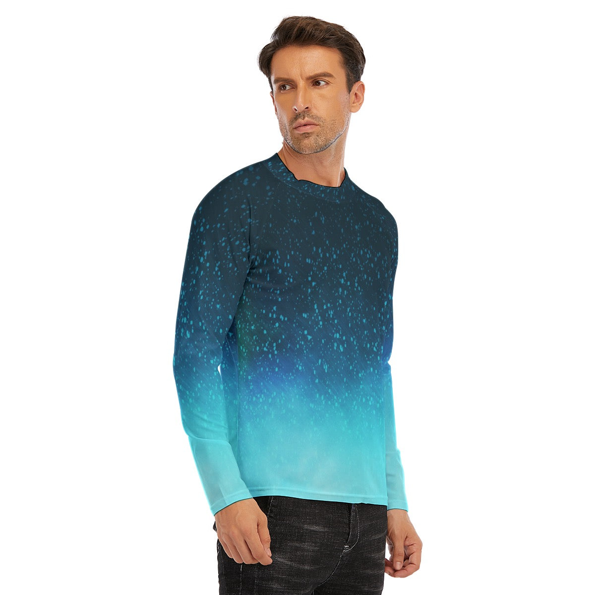 Dark ocean long sleeve surf shirt